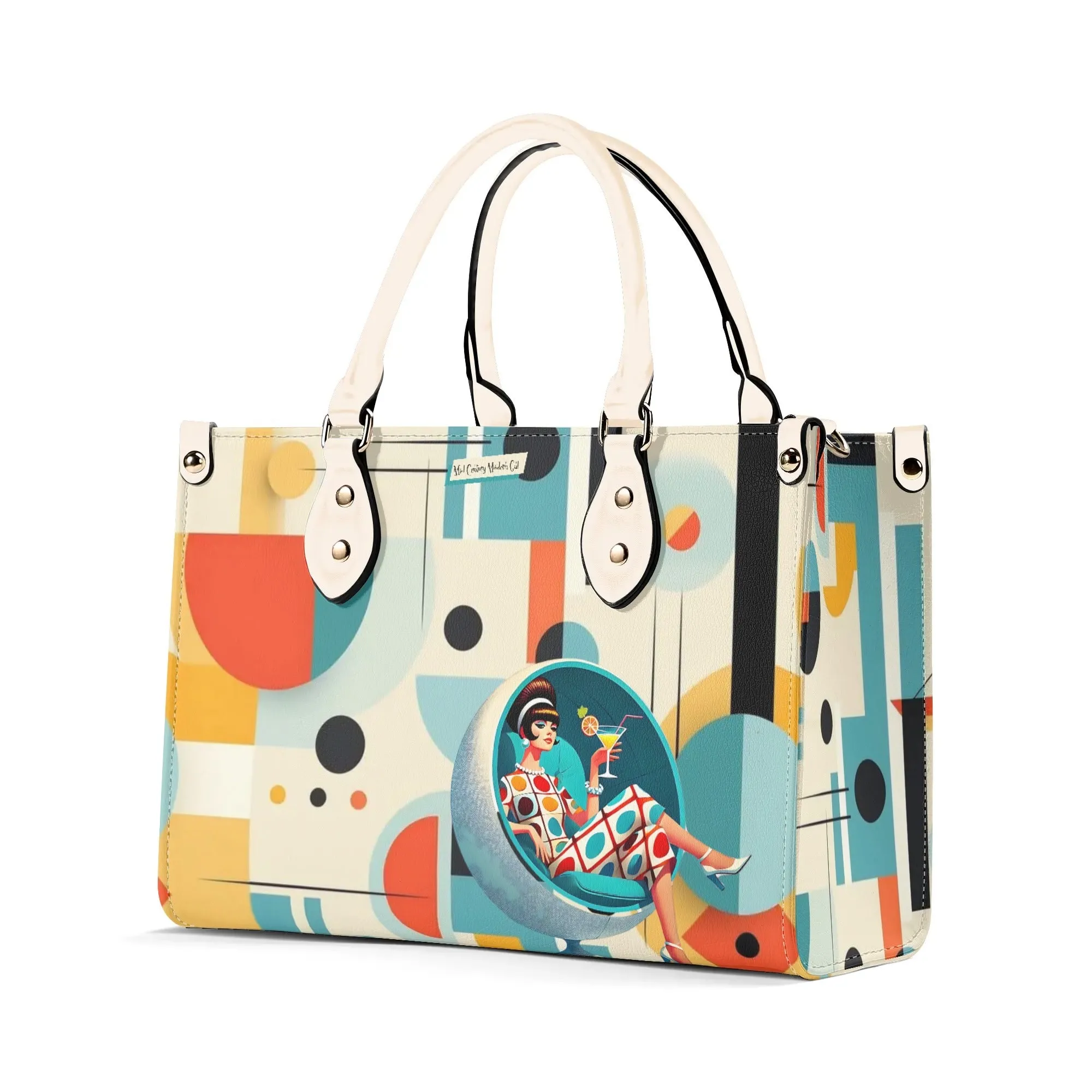 Mid Century Mod Gal, Bauhaus Designed, Funky Fun Handbag, Shoulder Bag