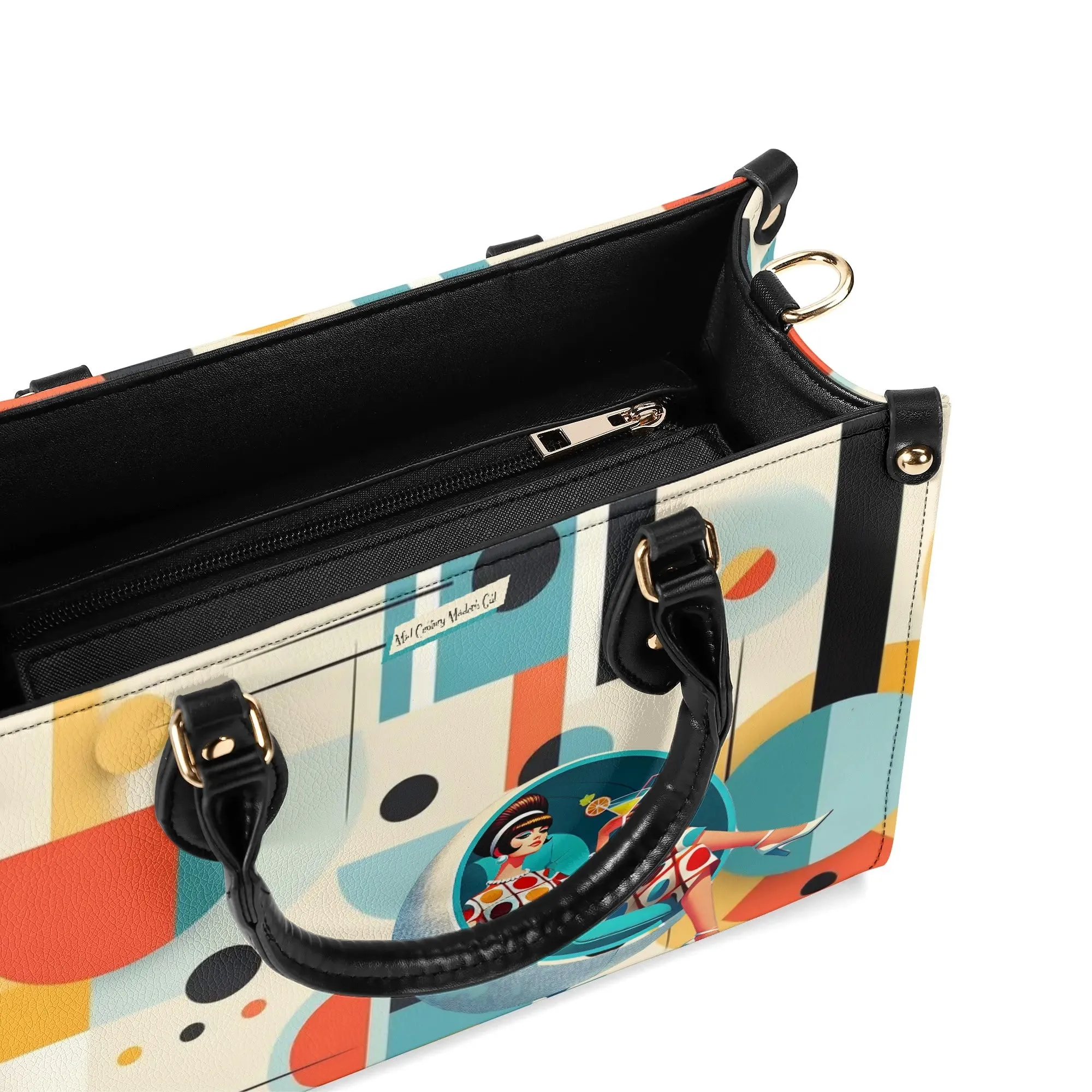 Mid Century Mod Gal, Bauhaus Designed, Funky Fun Handbag, Shoulder Bag