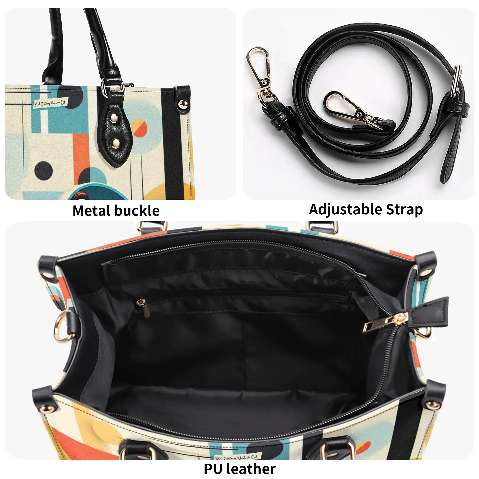 Mid Century Mod Gal, Bauhaus Designed, Funky Fun Handbag, Shoulder Bag
