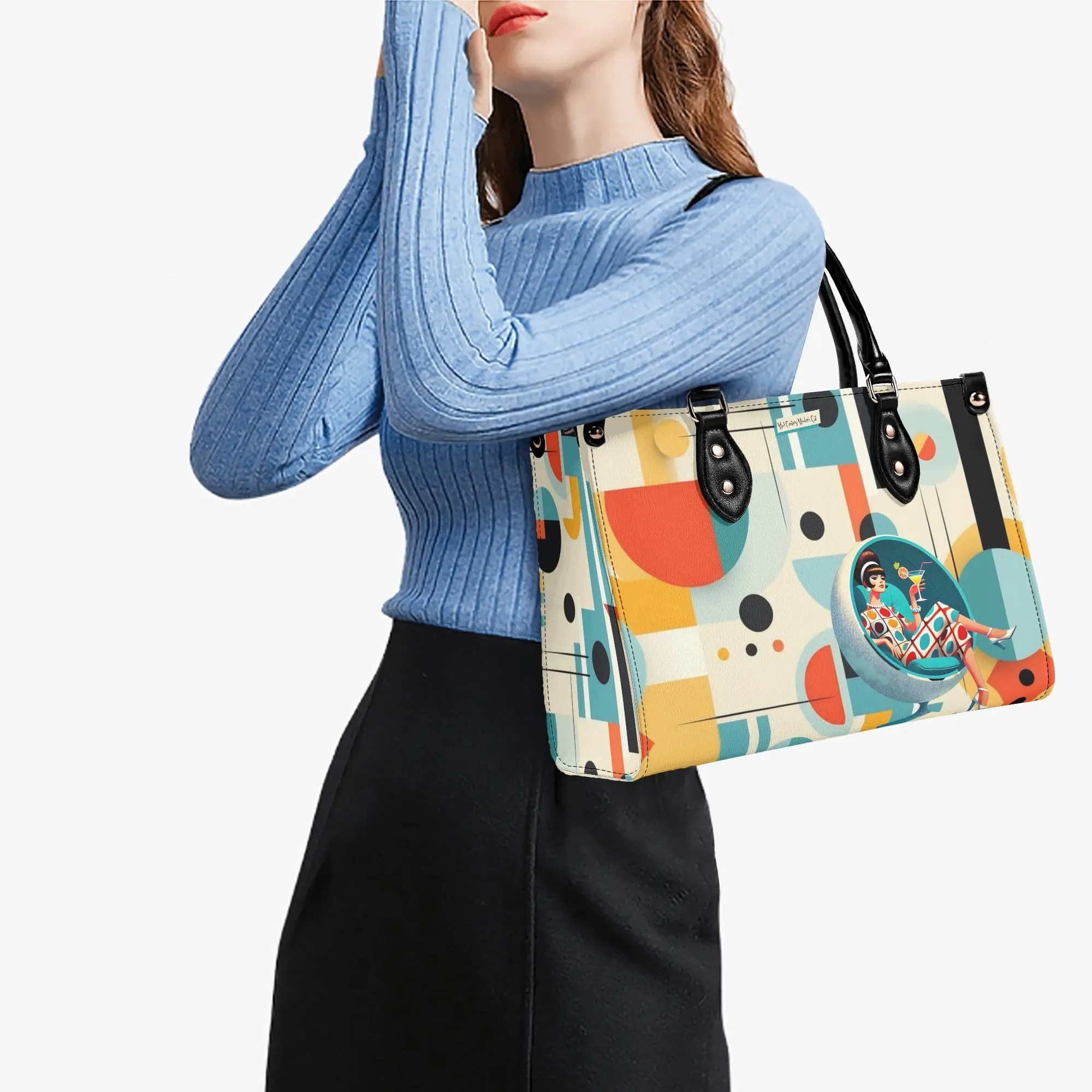 Mid Century Mod Gal, Bauhaus Designed, Funky Fun Handbag, Shoulder Bag