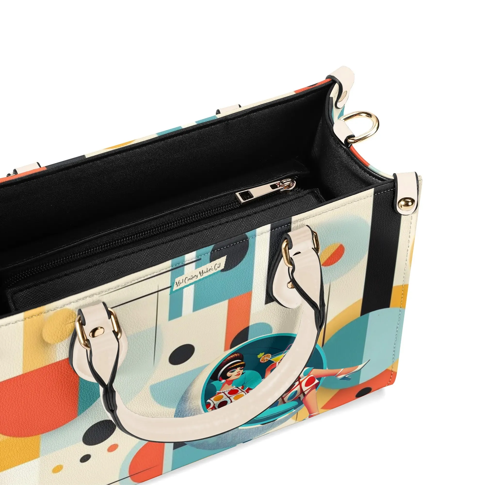 Mid Century Mod Gal, Bauhaus Designed, Funky Fun Handbag, Shoulder Bag