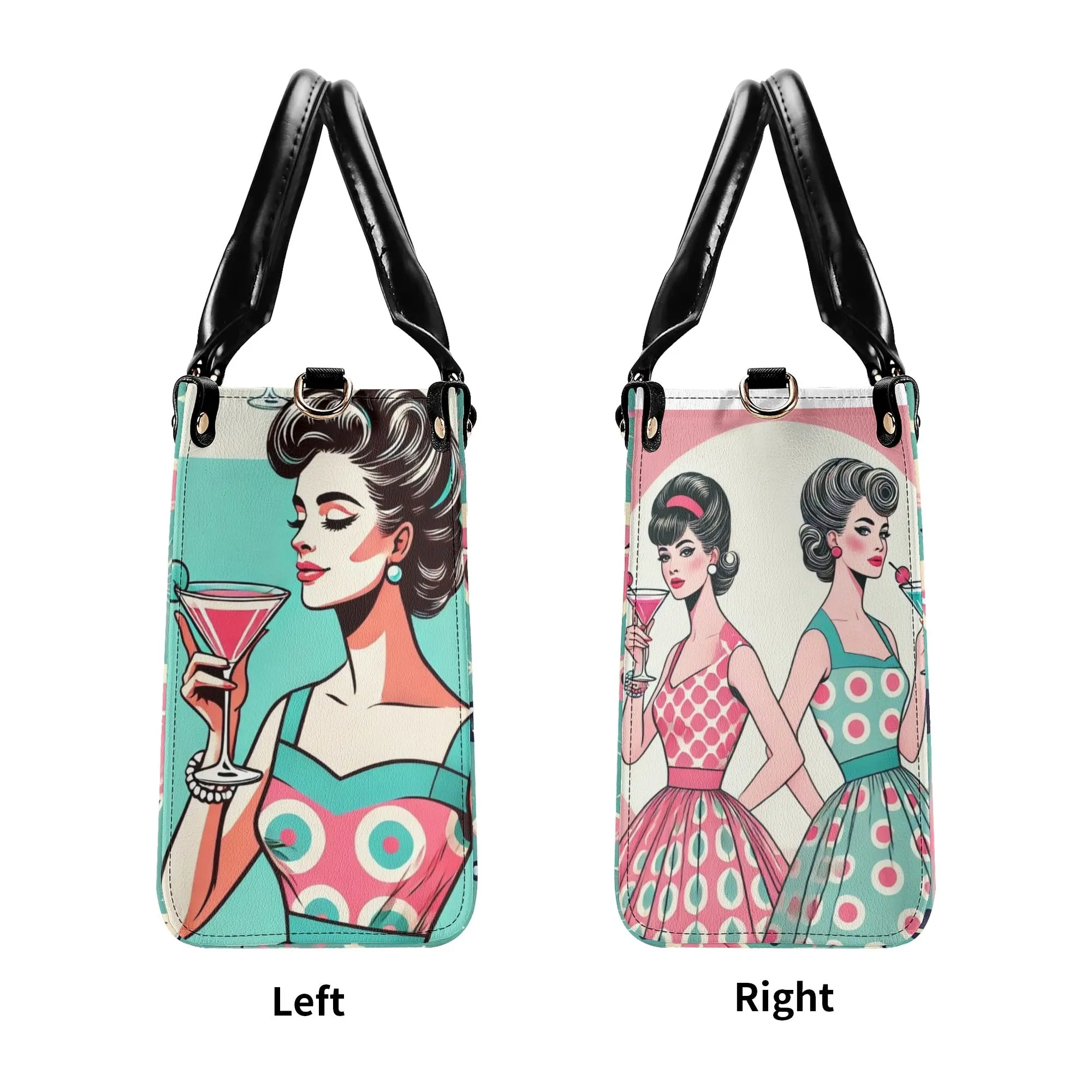 Mid Century Modern Atomic Cocktail Retro Gal Handbag, Kitschy Purse