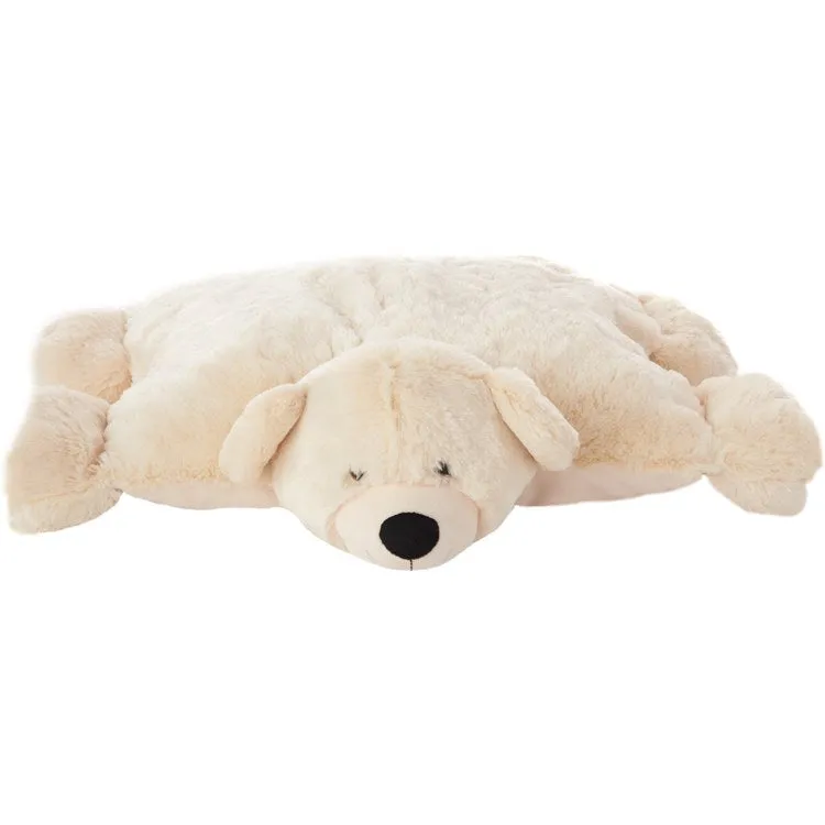 Mina Victory Plushlines Ivory Bear Plush 18" x 22" Animal Pillow