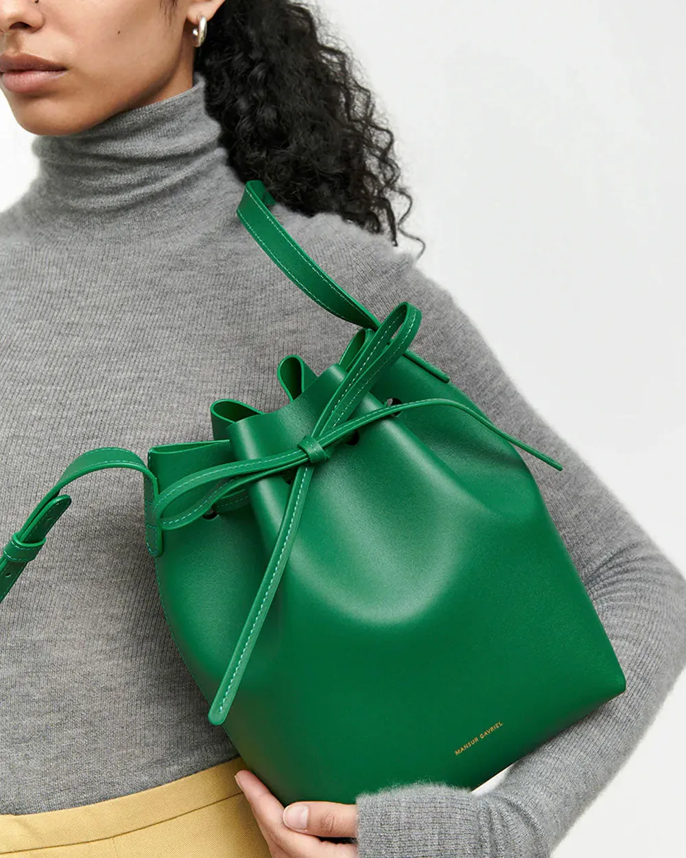 Mini Bucket Bag in Leaf