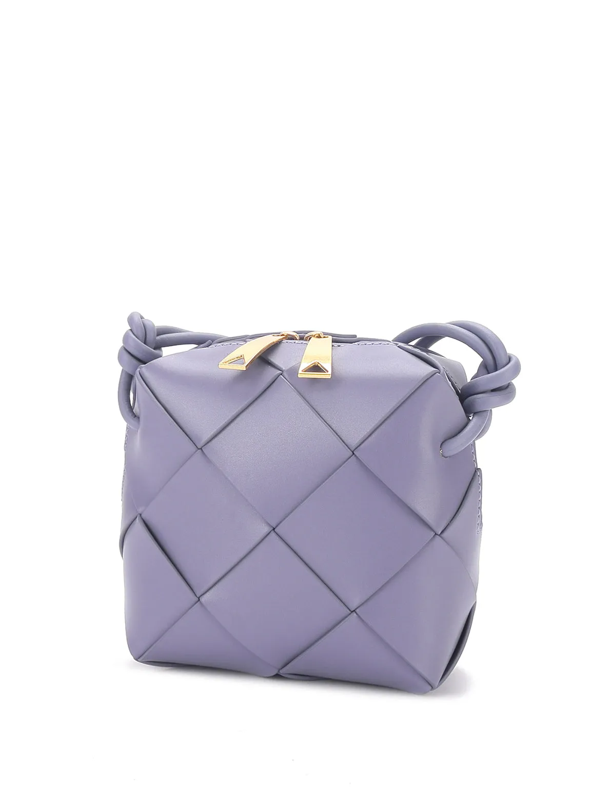 Mini Cassette Woven Box Bag  Leather Tote Bag