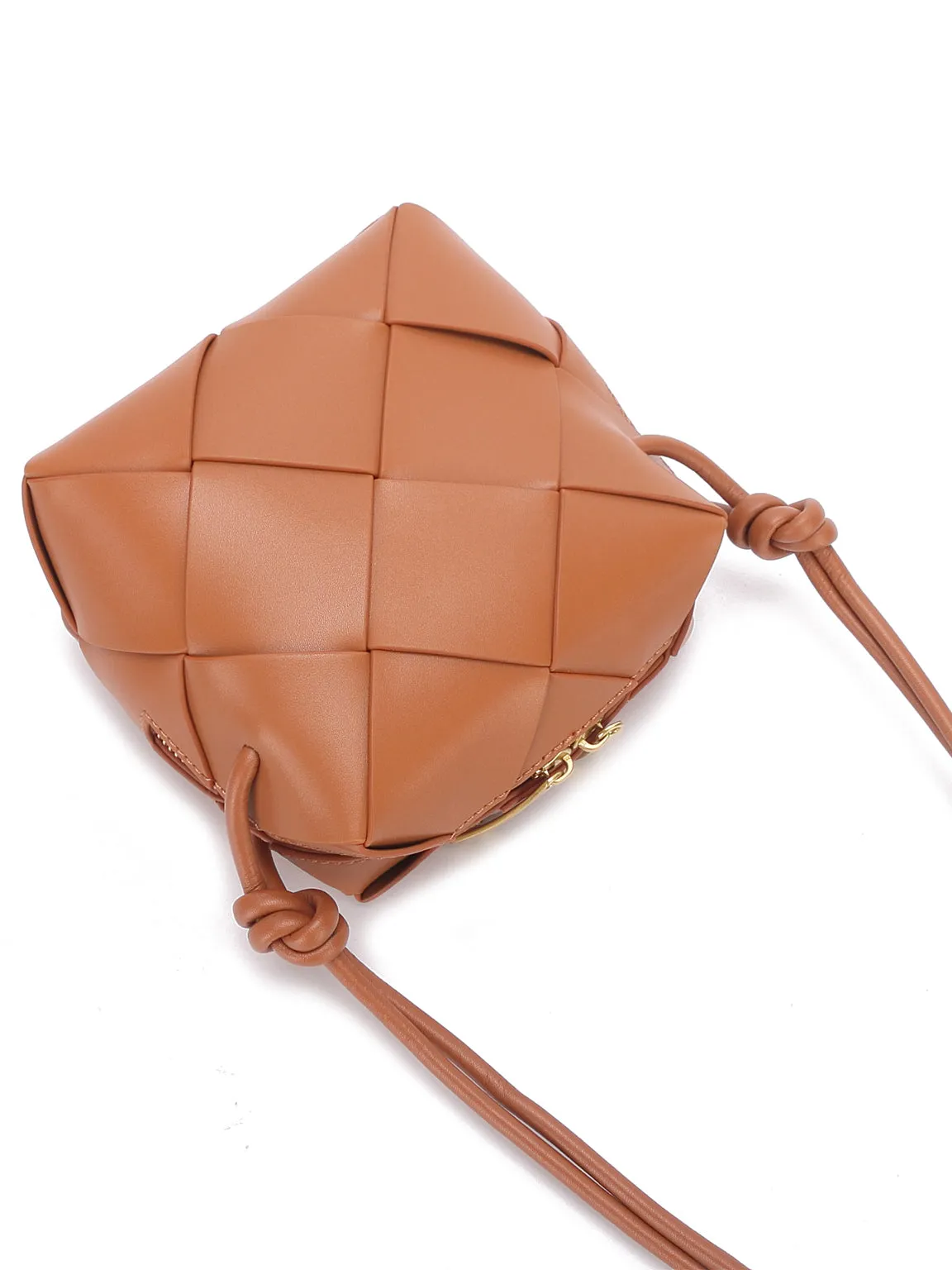 Mini Cassette Woven Box Bag  Leather Tote Bag
