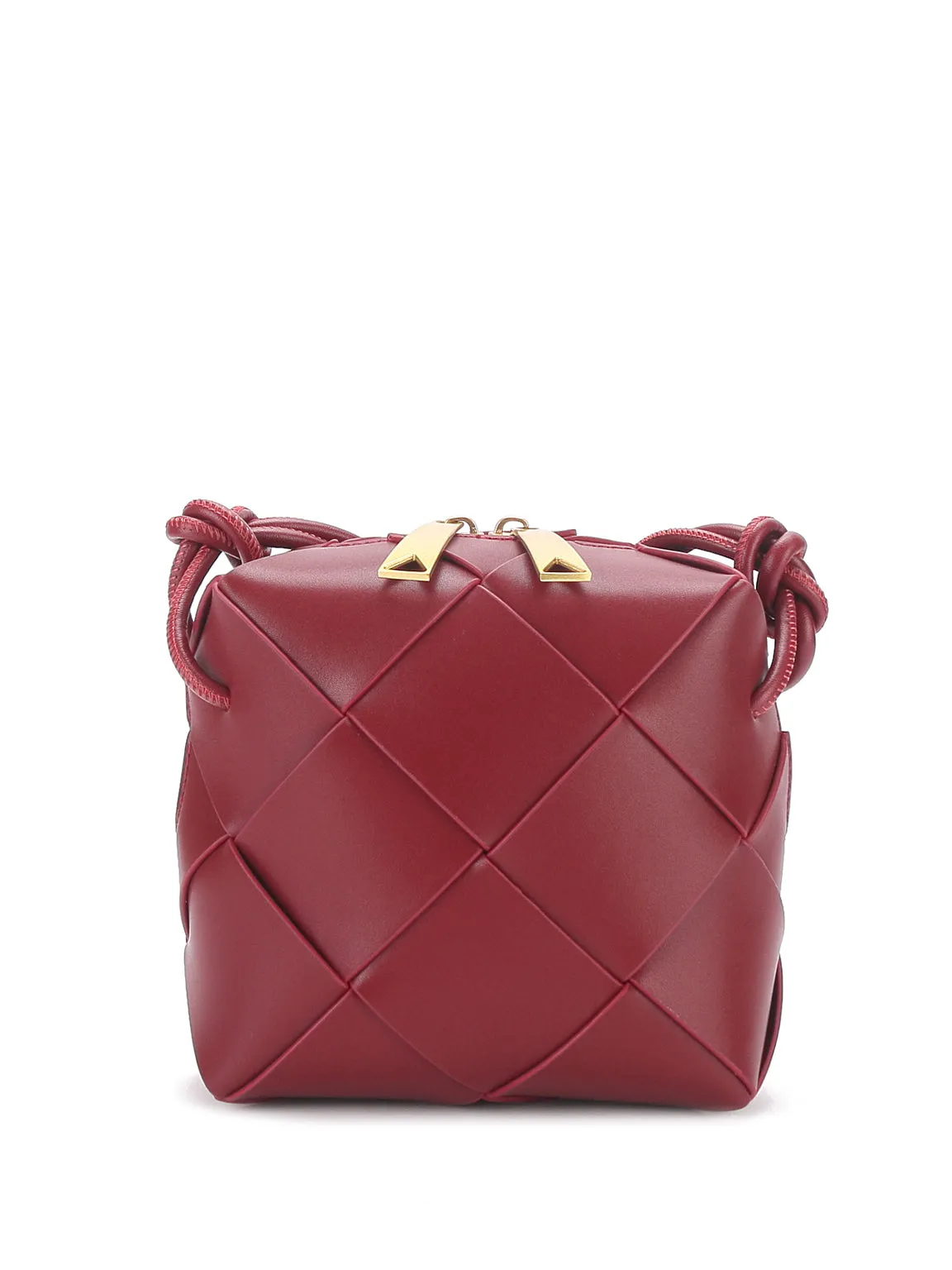 Mini Cassette Woven Box Bag  Leather Tote Bag
