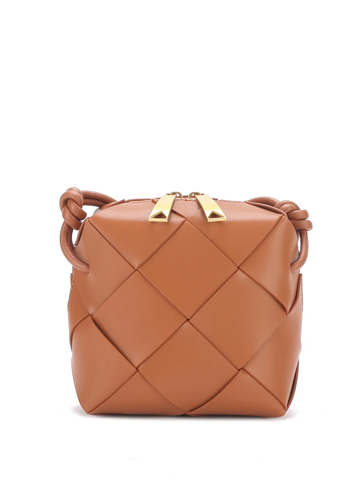 Mini Cassette Woven Box Bag  Leather Tote Bag