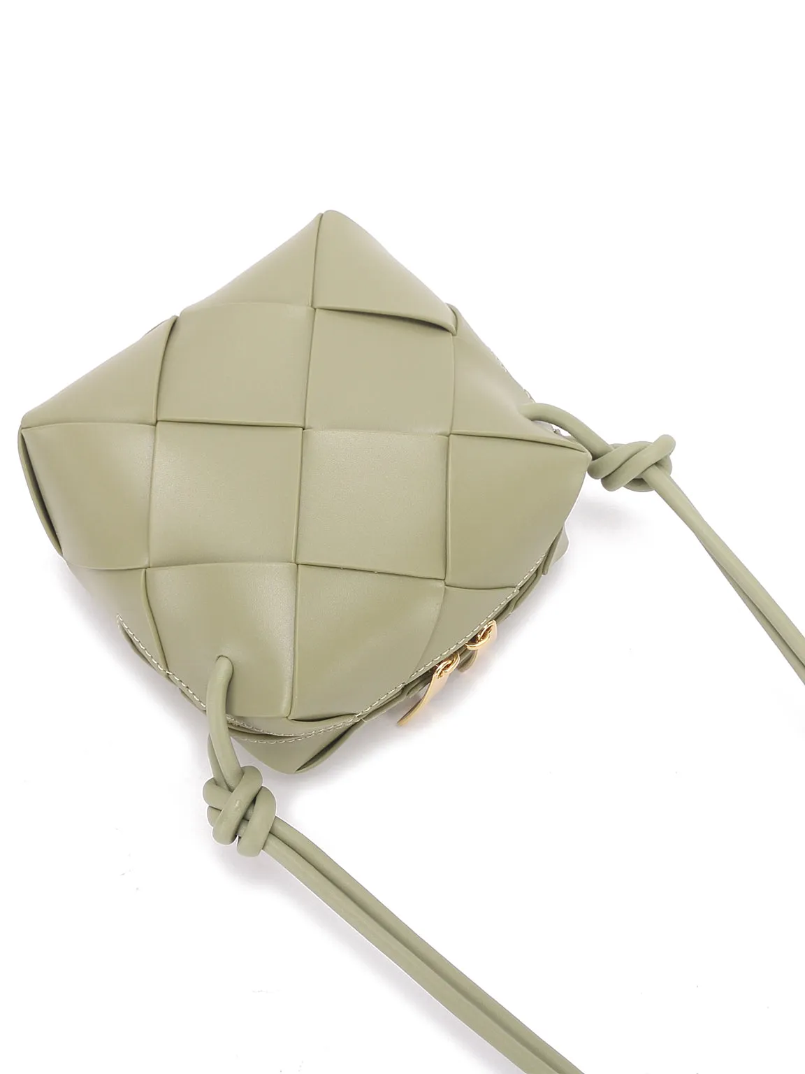 Mini Cassette Woven Box Bag  Leather Tote Bag