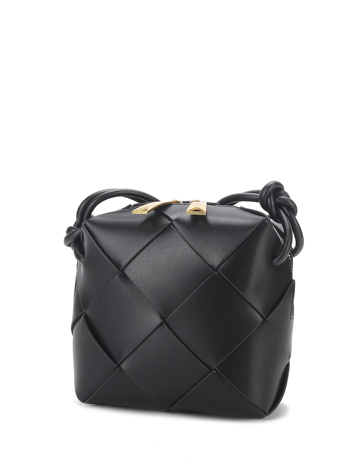 Mini Cassette Woven Box Bag  Leather Tote Bag