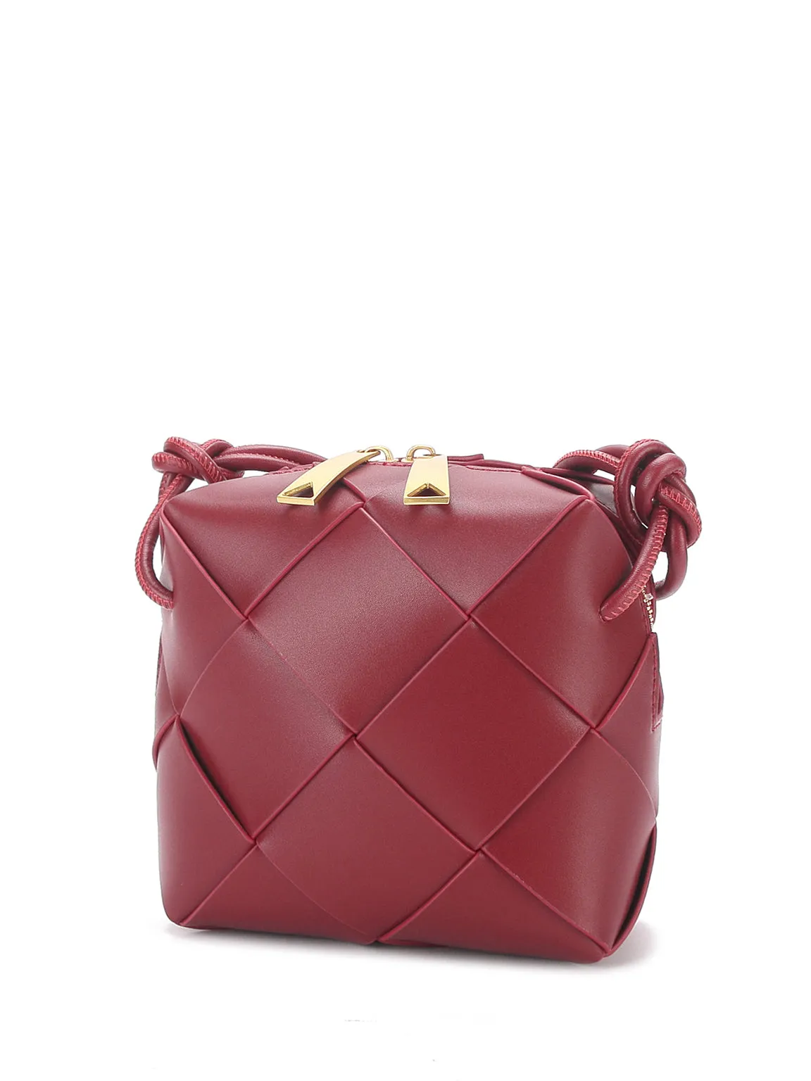 Mini Cassette Woven Box Bag  Leather Tote Bag