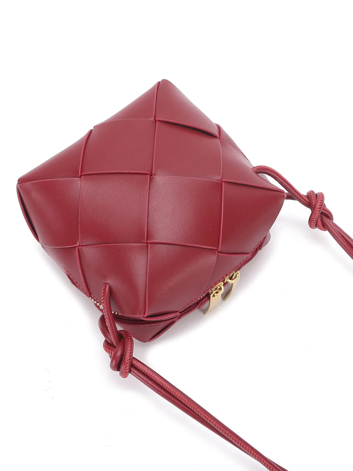 Mini Cassette Woven Box Bag  Leather Tote Bag