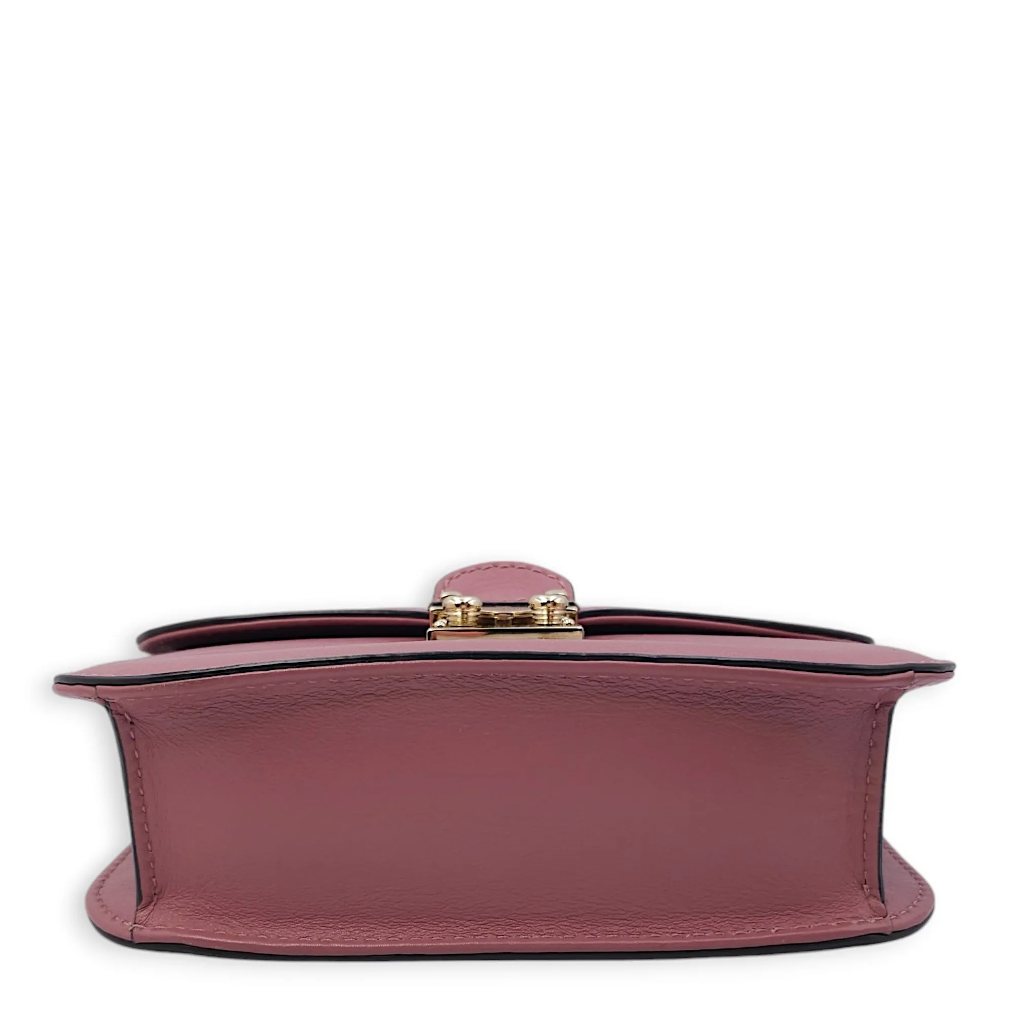 Mini Glam Lock Flap 20x13x6.5cm Pink Crossbody Bag in Calfskin, Gold hardware
