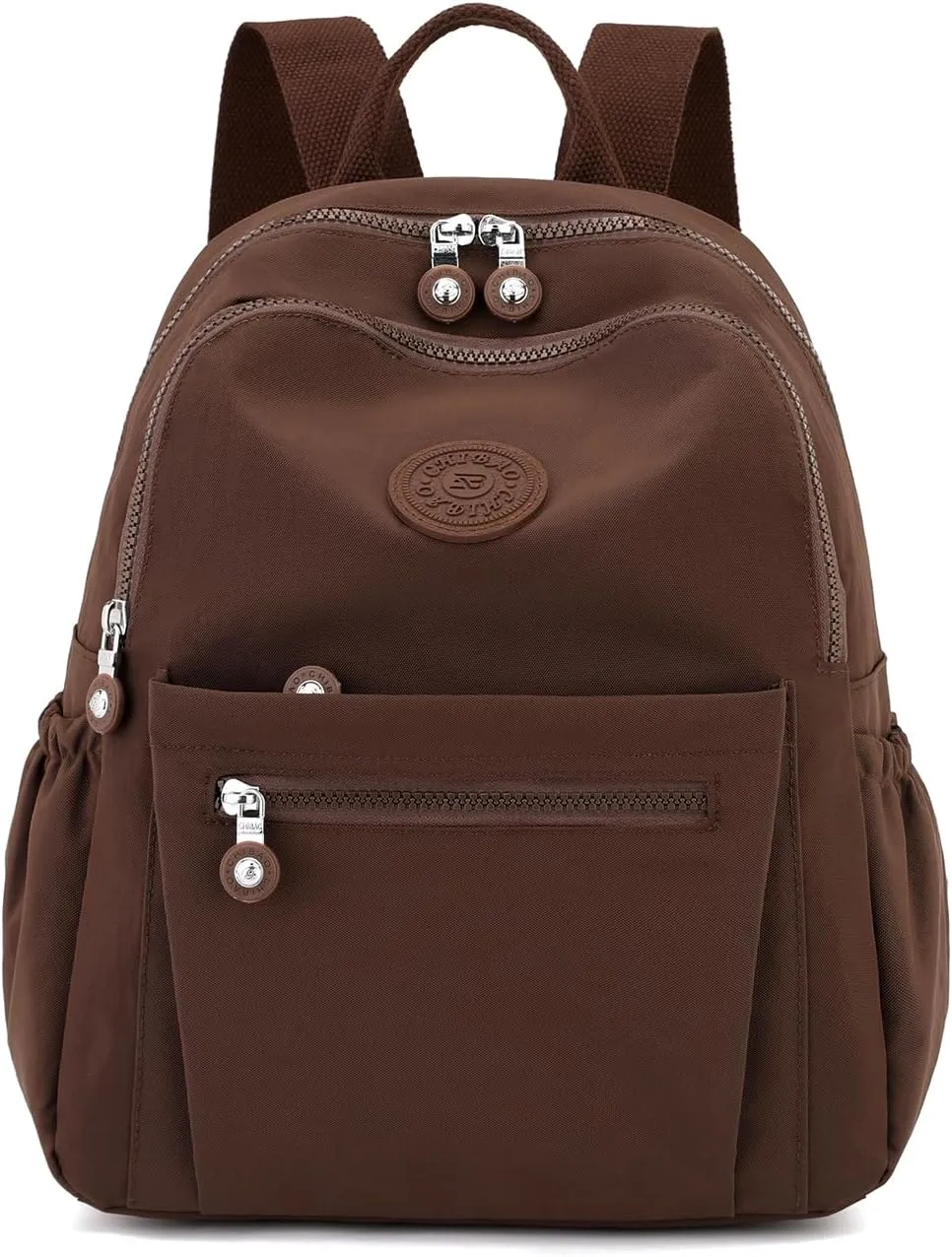 Mini Nylon Women Backpacks,11L Small Ladies backpacks Casual Lightweight Women Shopping Travel Daypack (Brown)
