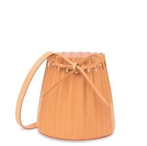 Mini Pleated Bucket Bag - Cammello/Rosa