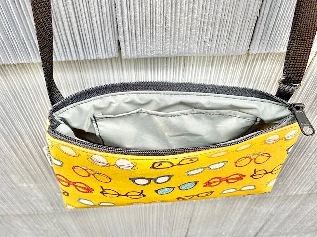 Mini Purse in Eye Wear Yellow print