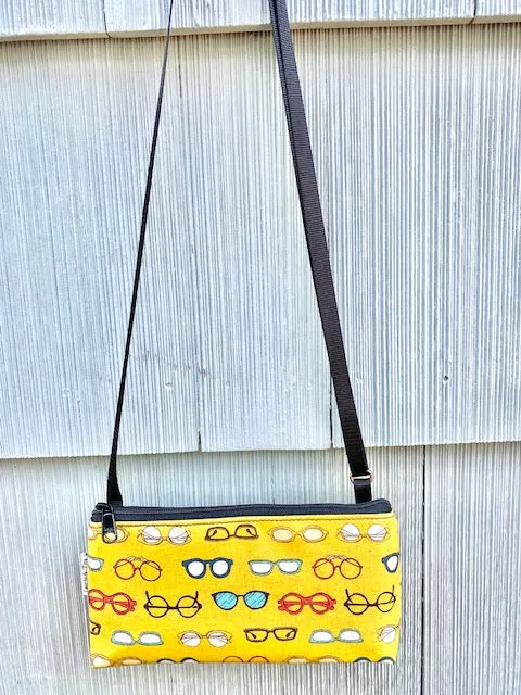 Mini Purse in Eye Wear Yellow print