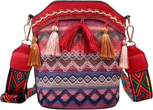 Mini Shoulder Bag Bag Women Ethnic Tassel Sling Handbag