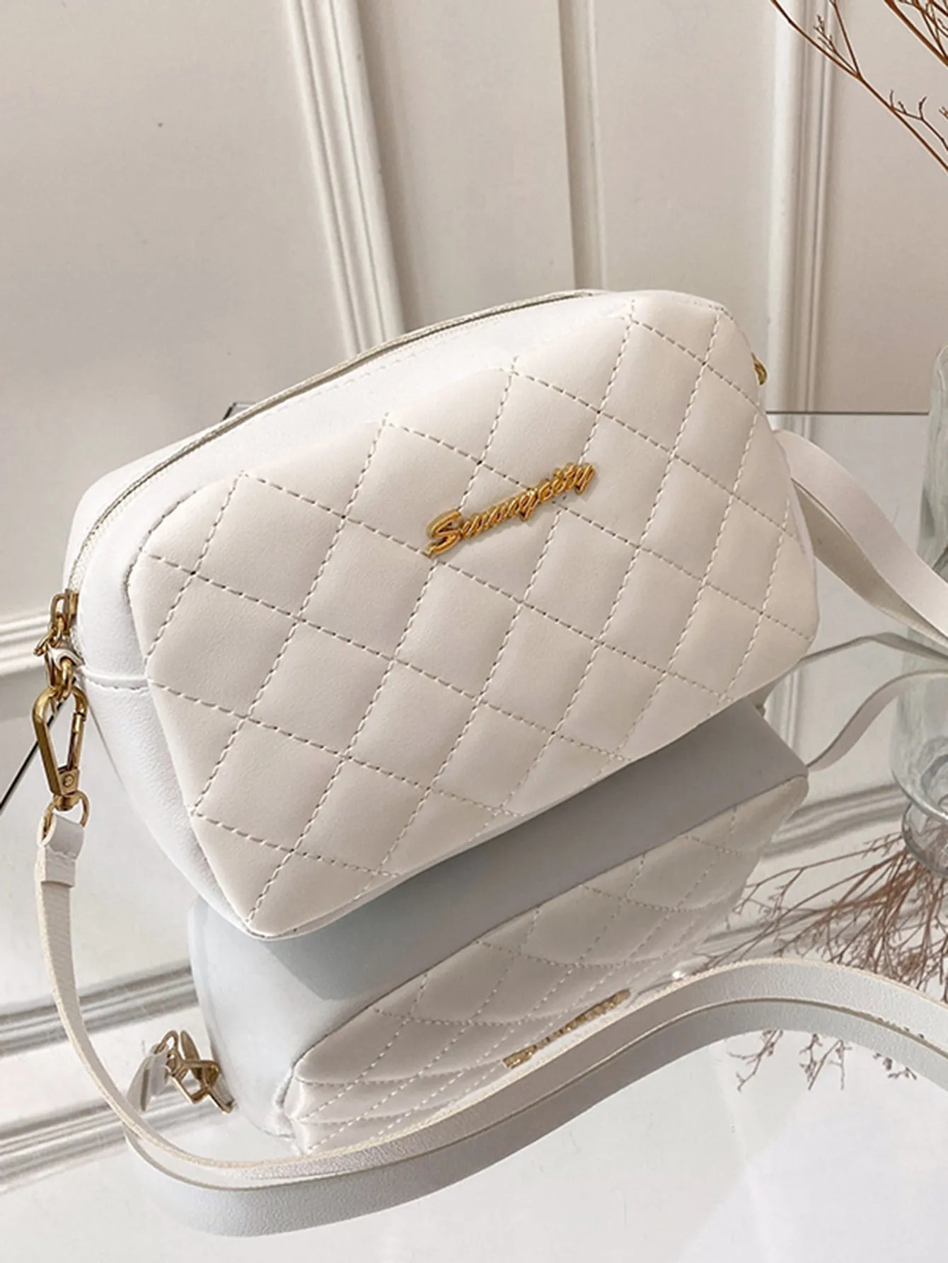 Minimalist Quilted Square Bag