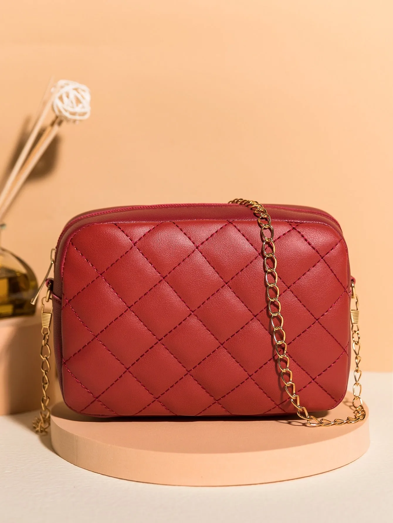 Minimalist Quilted Square Bag