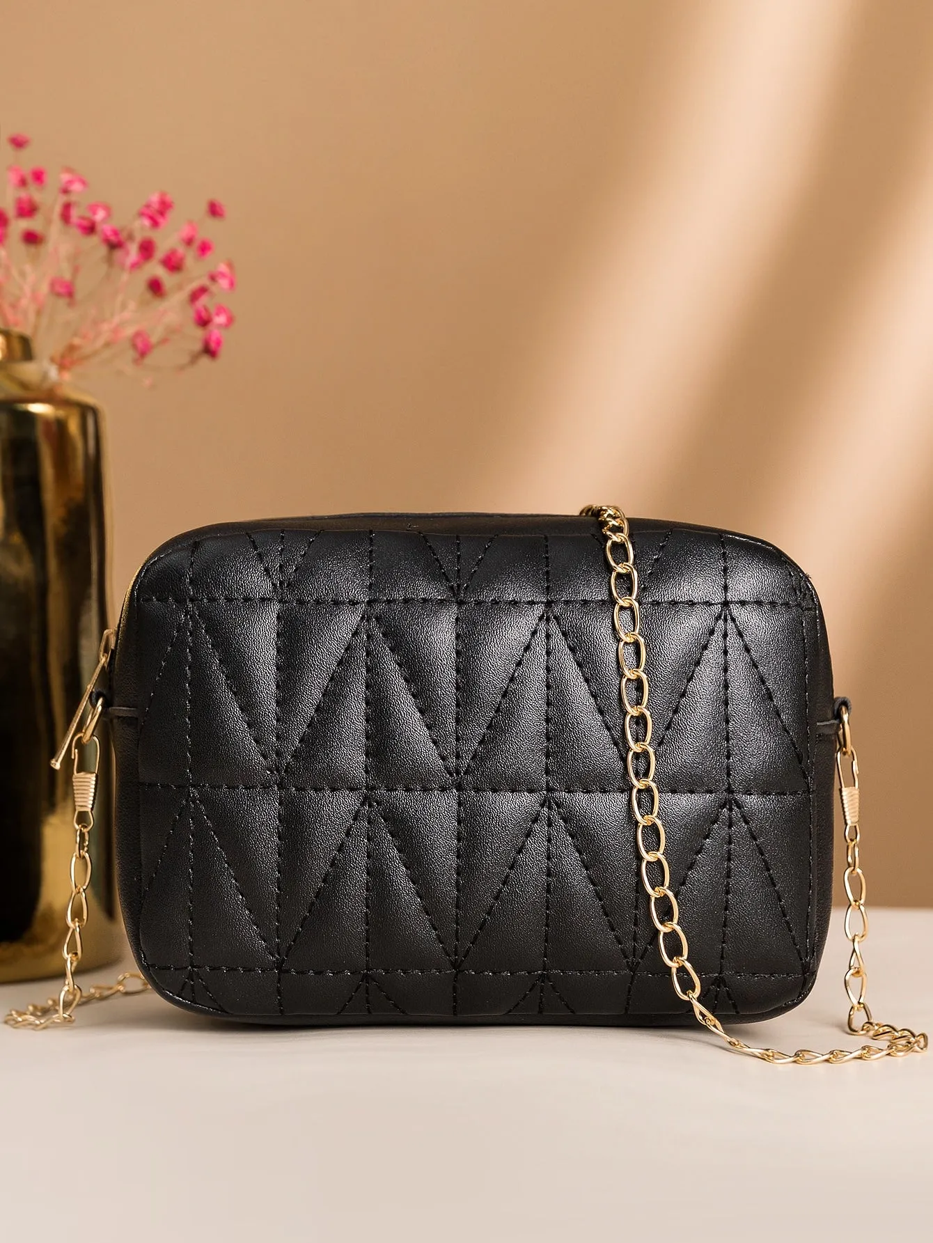 Minimalist Quilted Square Bag