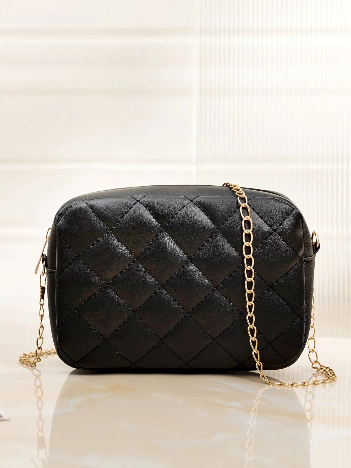 Minimalist Quilted Square Bag