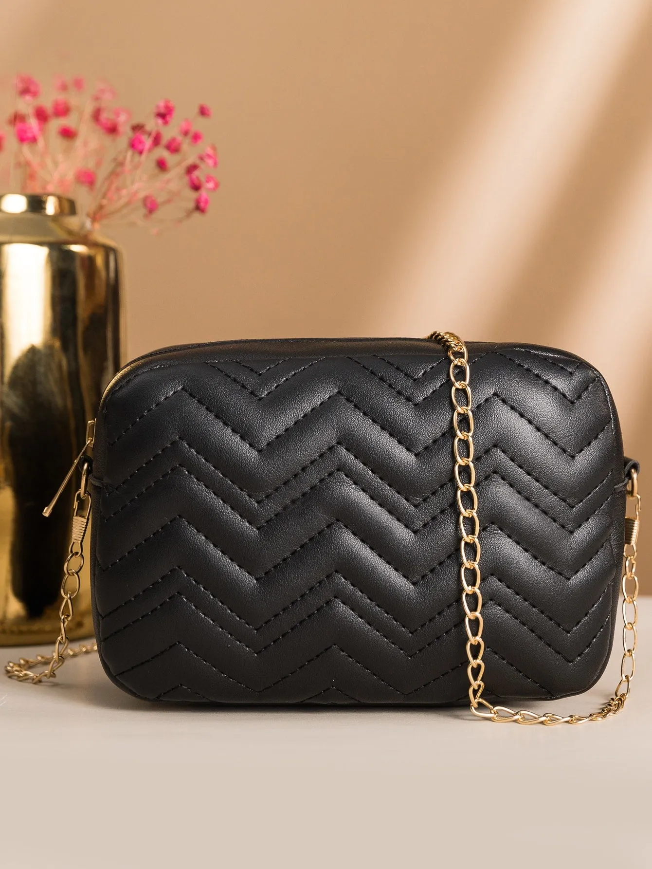 Minimalist Quilted Square Bag