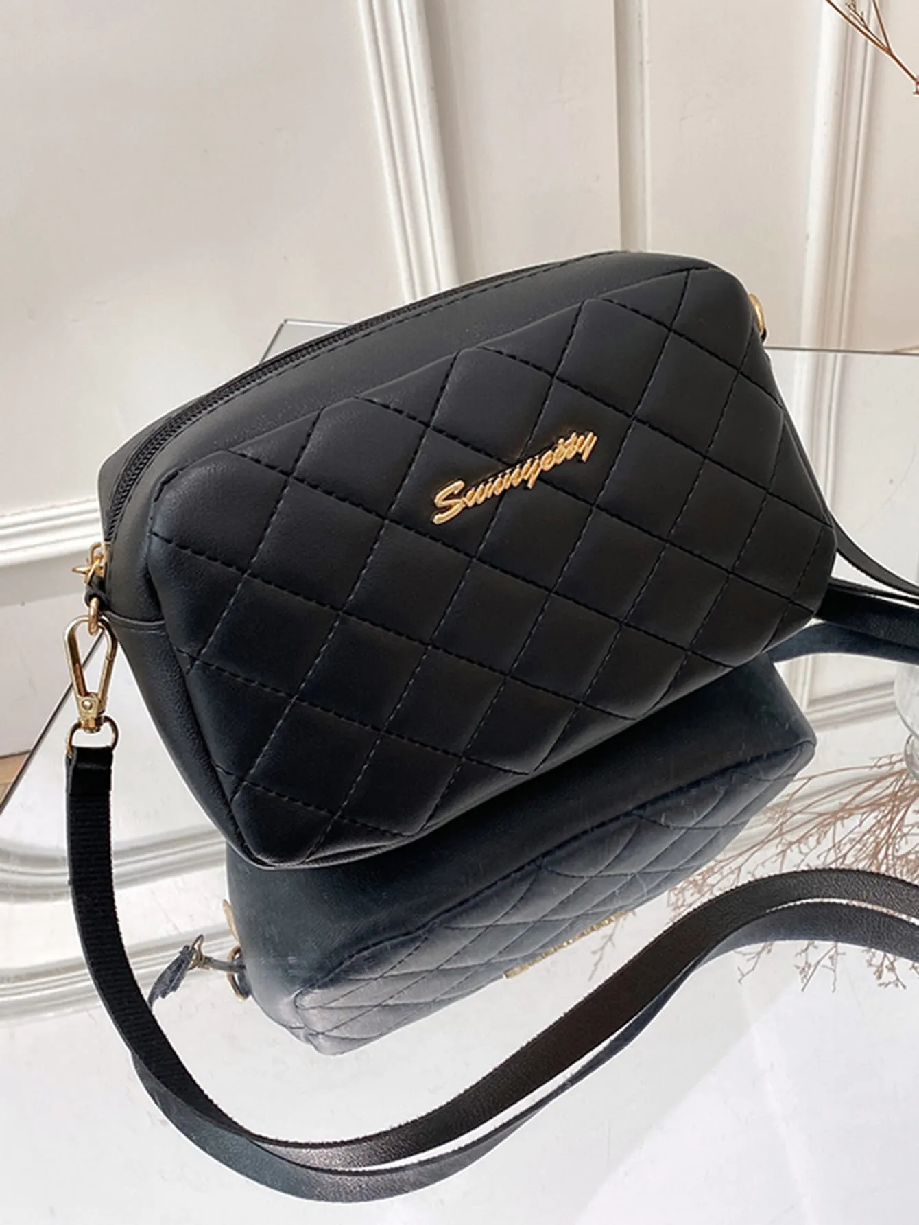 Minimalist Quilted Square Bag