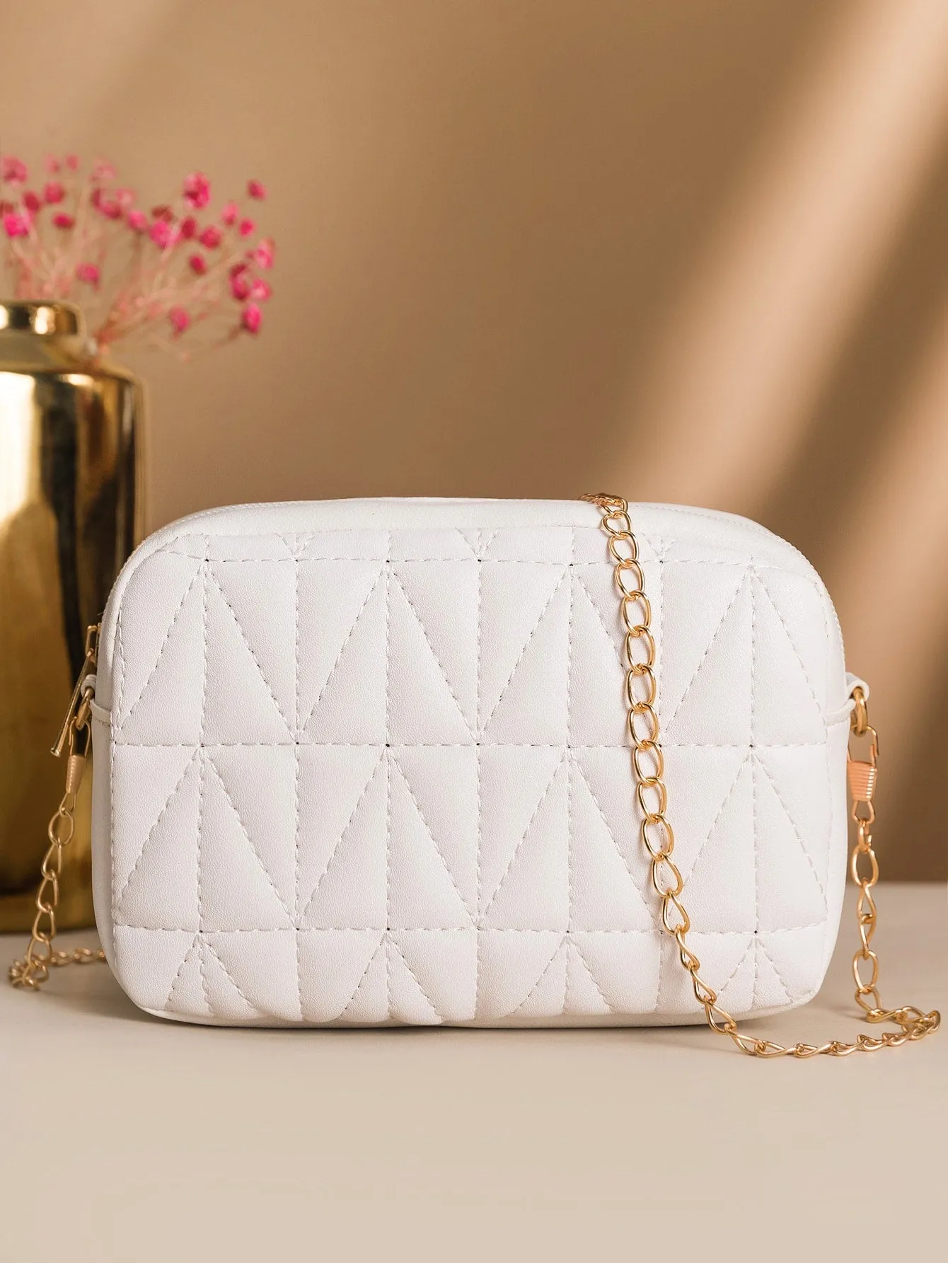 Minimalist Quilted Square Bag