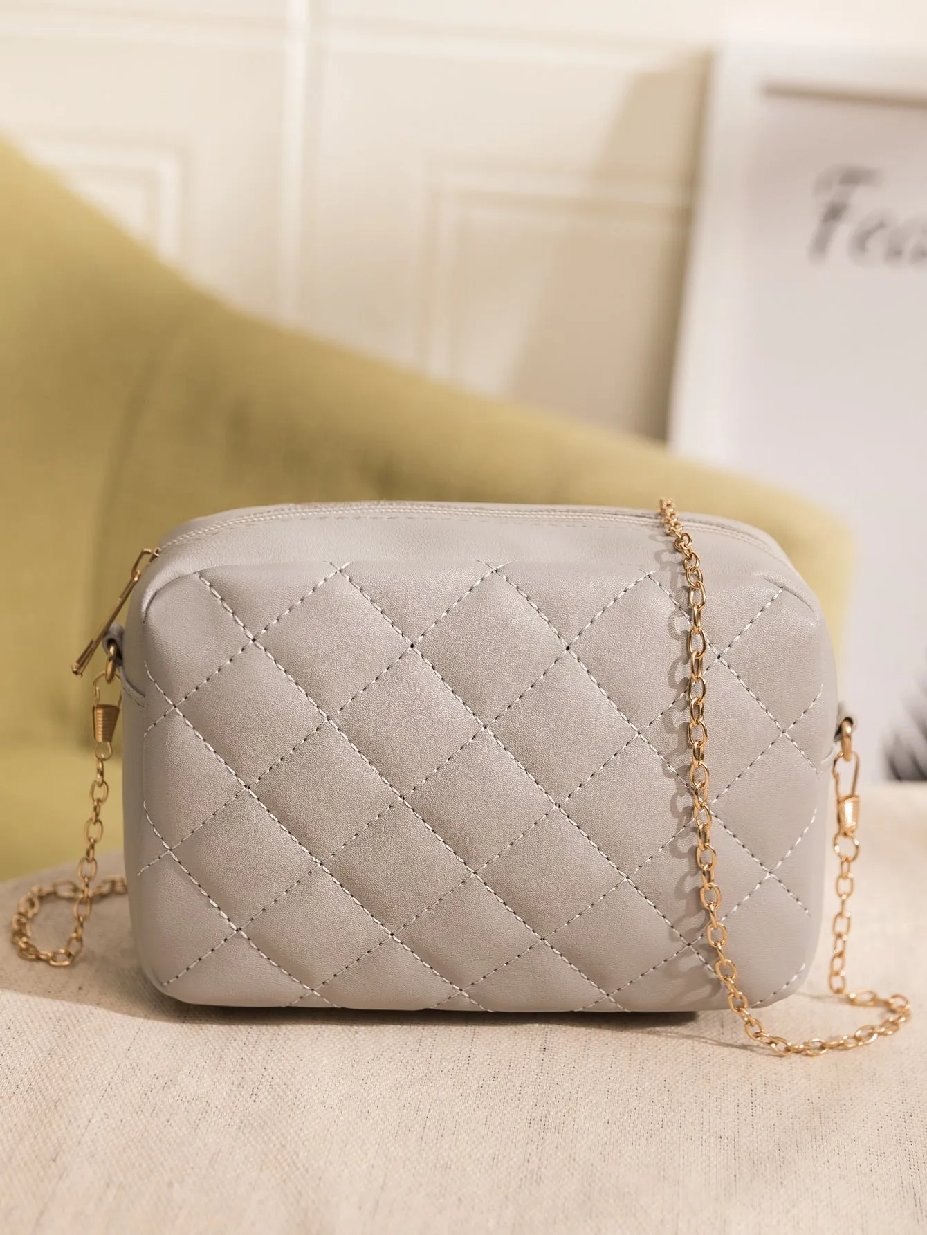 Minimalist Quilted Square Bag