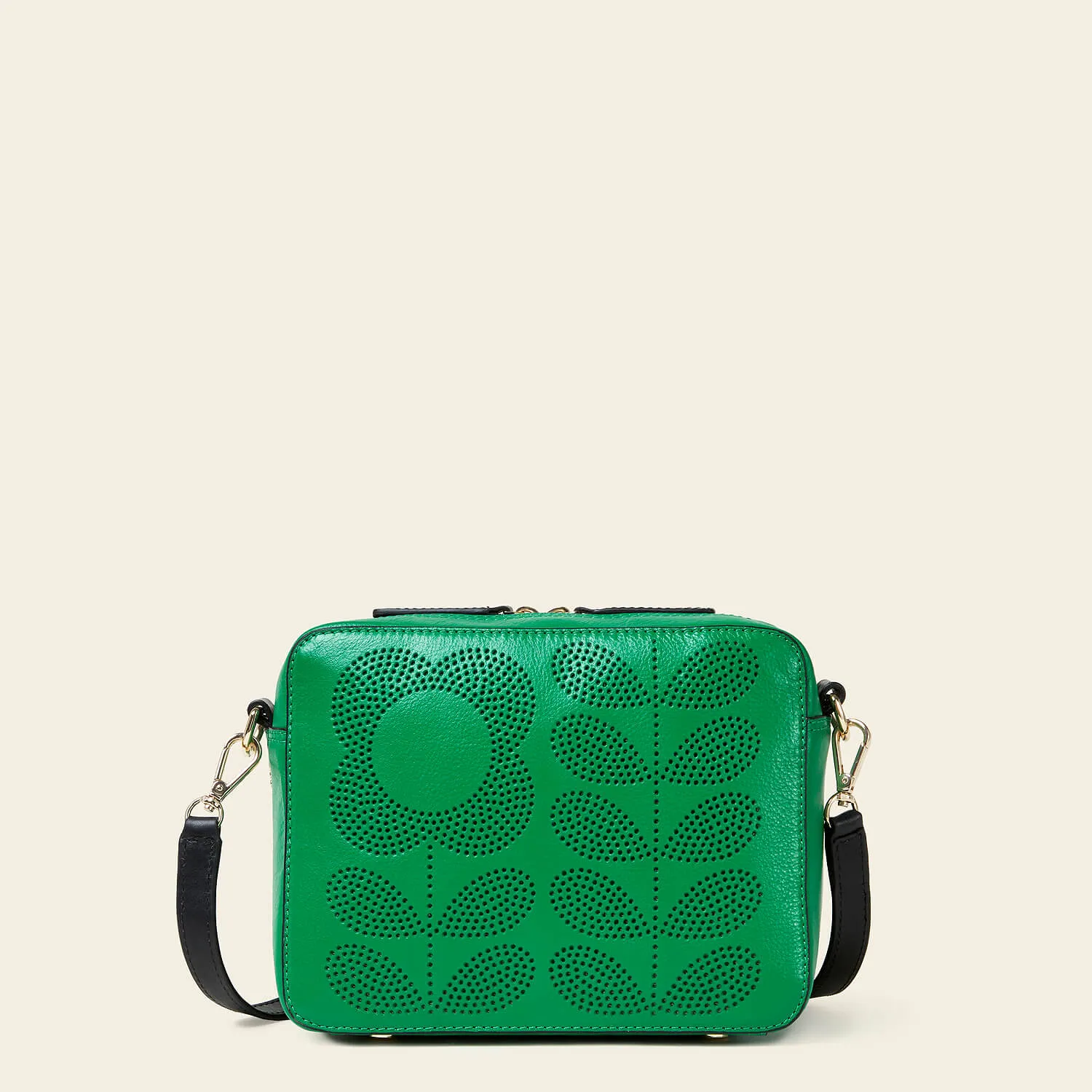 Minola Crossbody - Punched Tall Flower Green