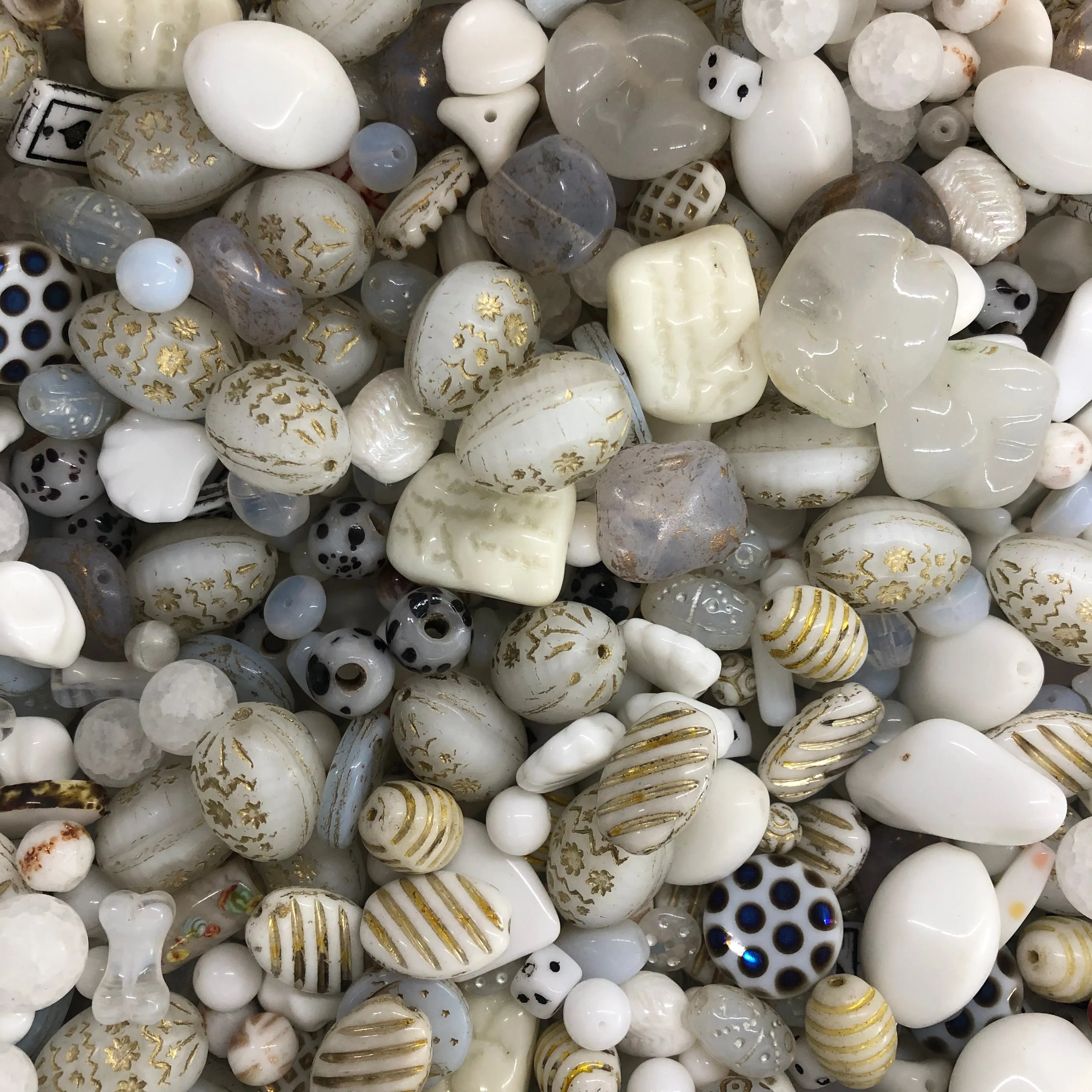 Mixed White Glass One Pound Bag
