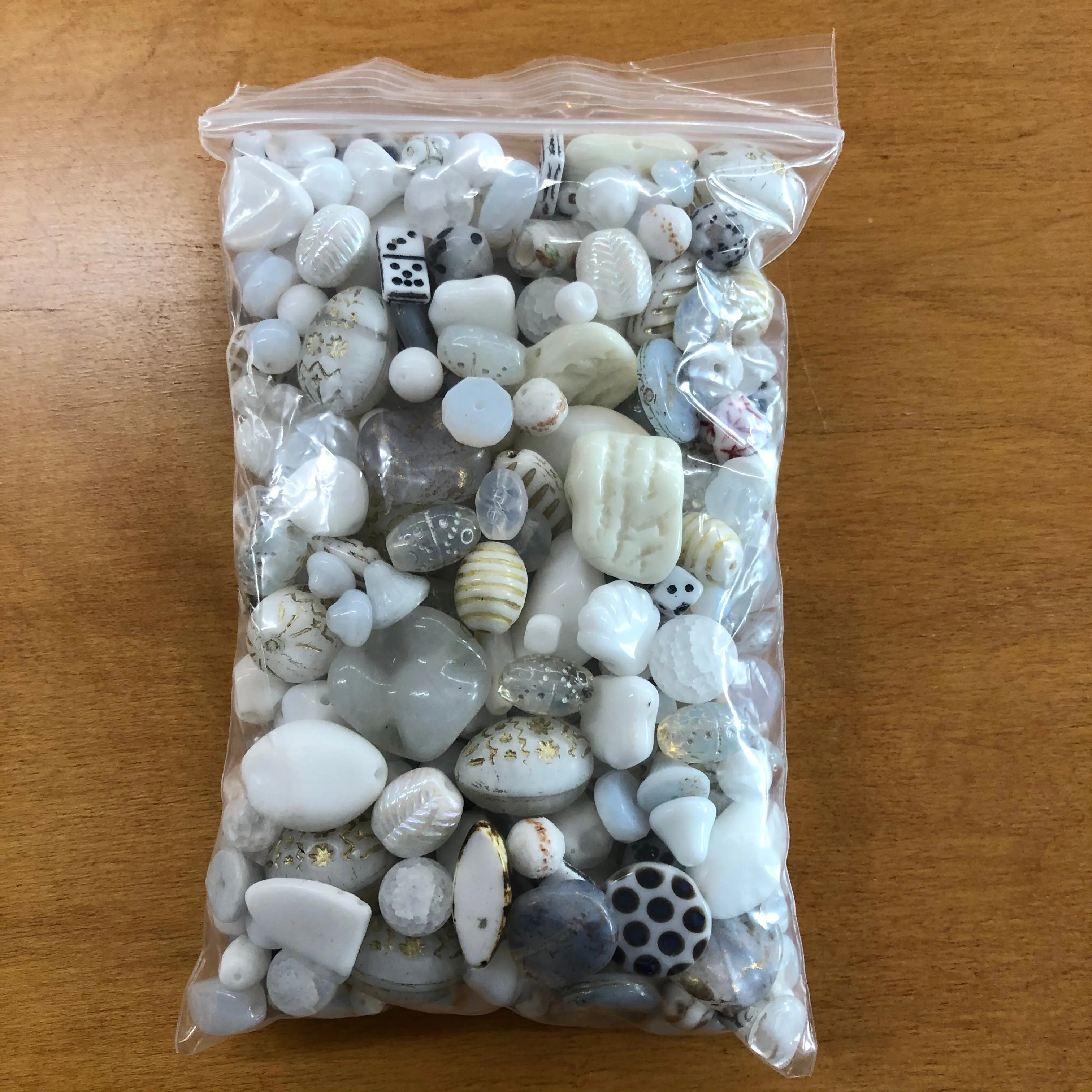 Mixed White Glass One Pound Bag