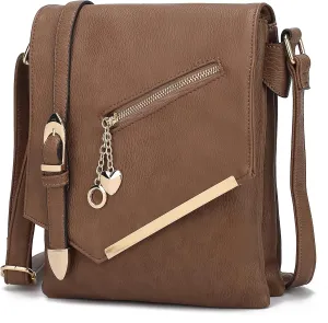MKF Crossbody bag for women Vegan leather Crossover Designer messenger Purse