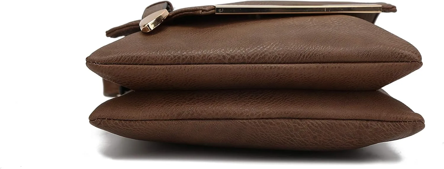 MKF Crossbody bag for women Vegan leather Crossover Designer messenger Purse