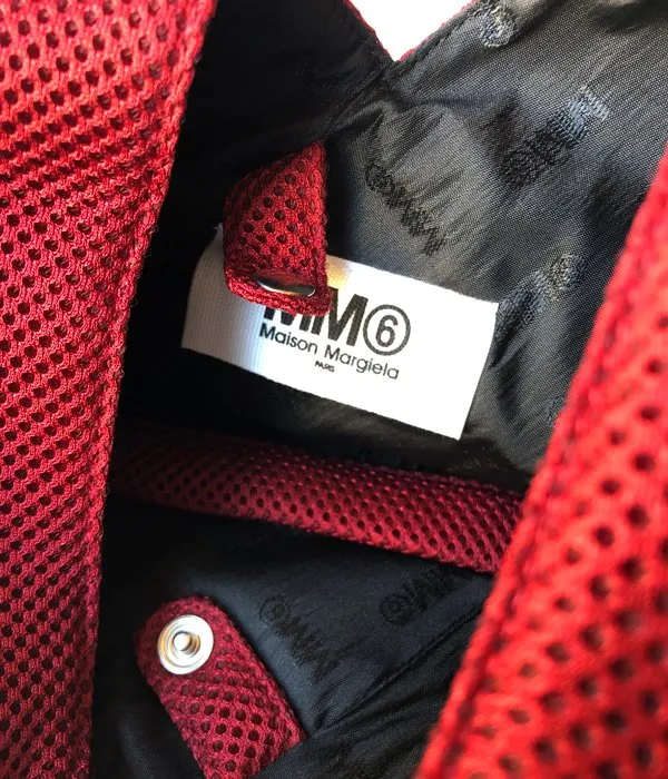 MM6 MAISON MARGIELA/MESH JAPANESE TOTE BAG MINI(RED)(3)