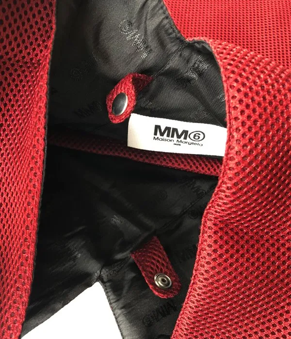 MM6 MAISON MARGIELA/MESH JAPANESE TOTE BAG (RED)(2)