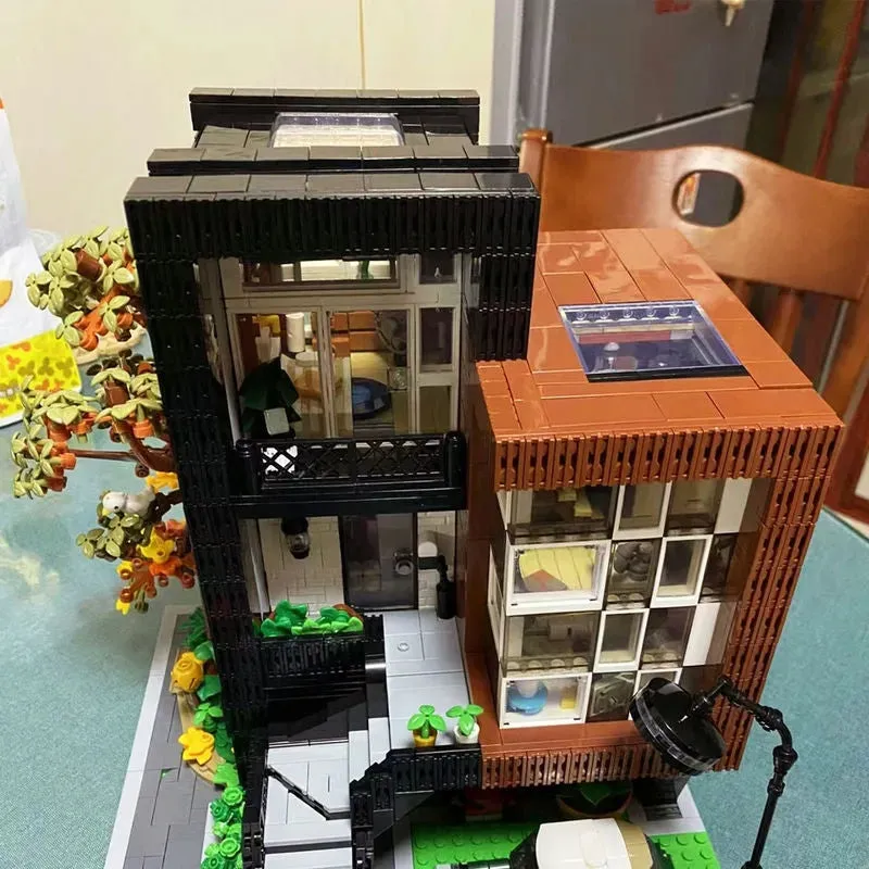 MOC City Street Expert Modern Korean Villa Bricks Toy 10205