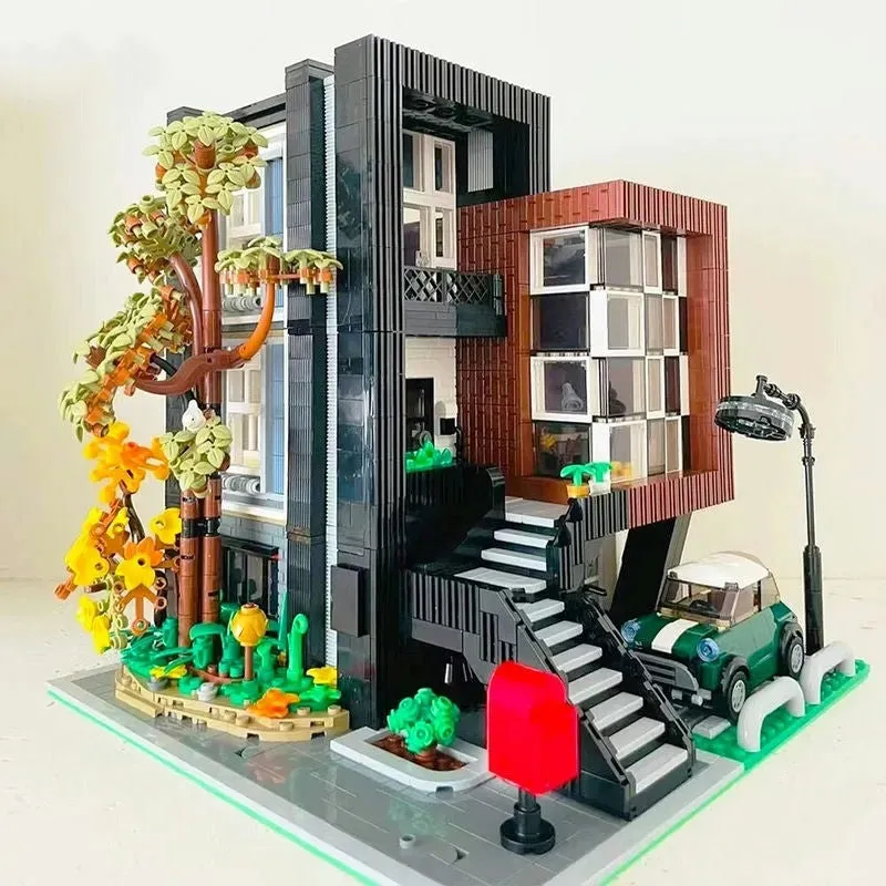 MOC City Street Expert Modern Korean Villa Bricks Toy 10205