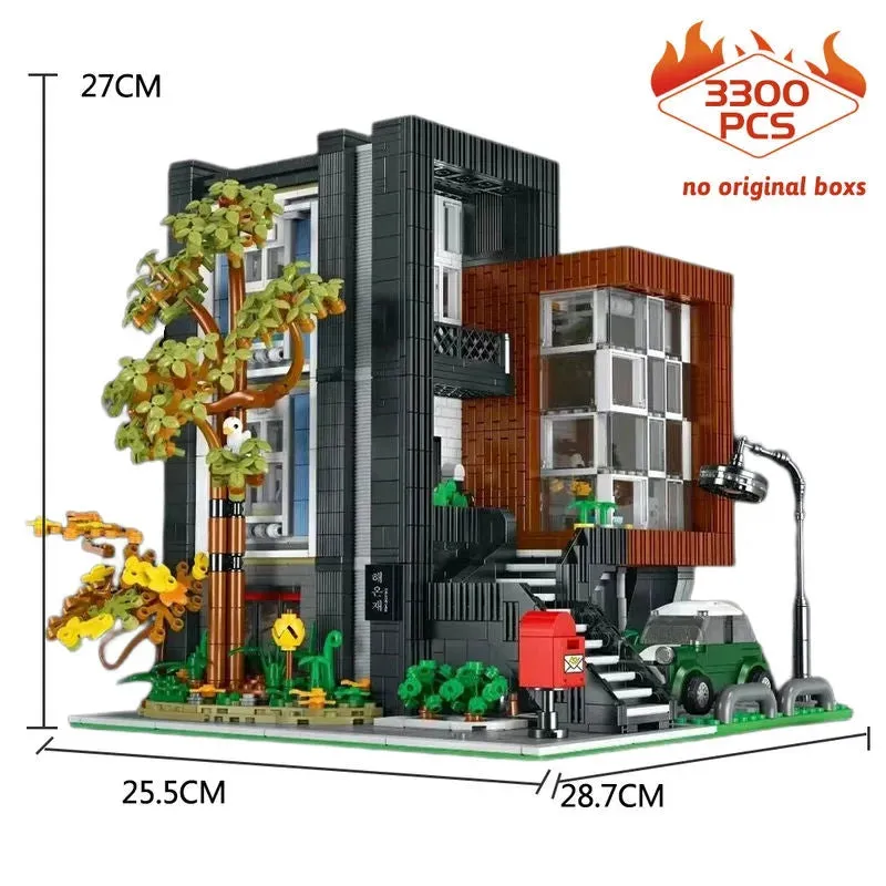 MOC City Street Expert Modern Korean Villa Bricks Toy 10205