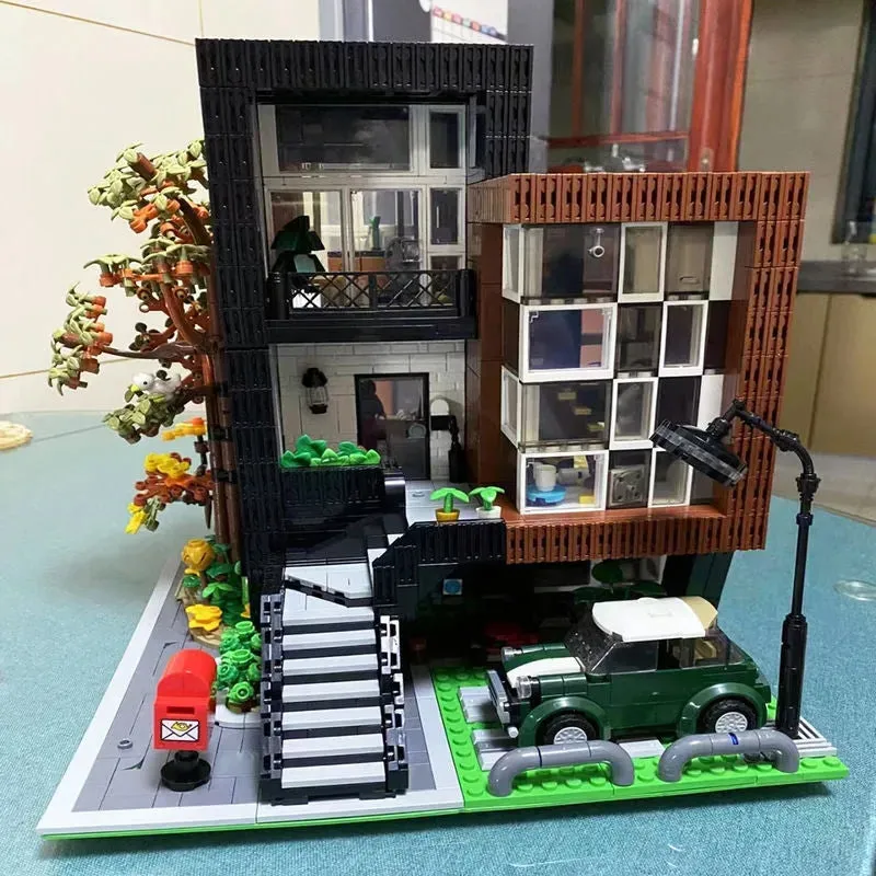 MOC City Street Expert Modern Korean Villa Bricks Toy 10205