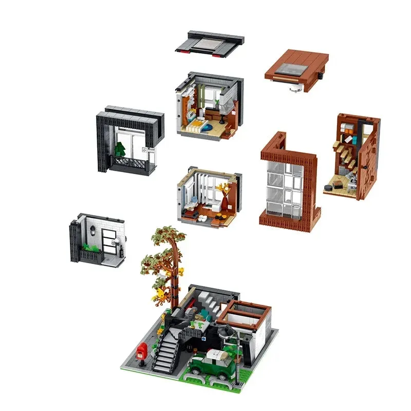 MOC City Street Expert Modern Korean Villa Bricks Toy 10205