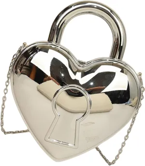 Modern Heart Shape Handbag Crossbody Purse Shoulder Bags Satchel Chain Strap Evening Purse for Women Delicate Wear