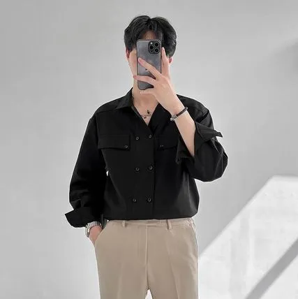 Modernized Korean Style Drop Shirt