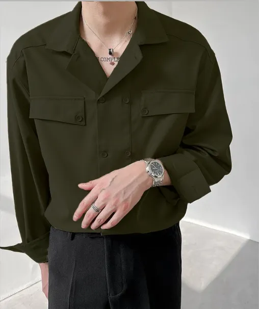 Modernized Korean Style Drop Shirt