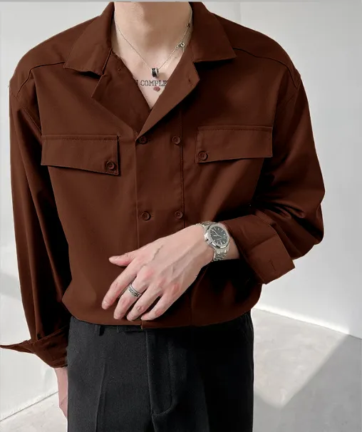 Modernized Korean Style Drop Shirt
