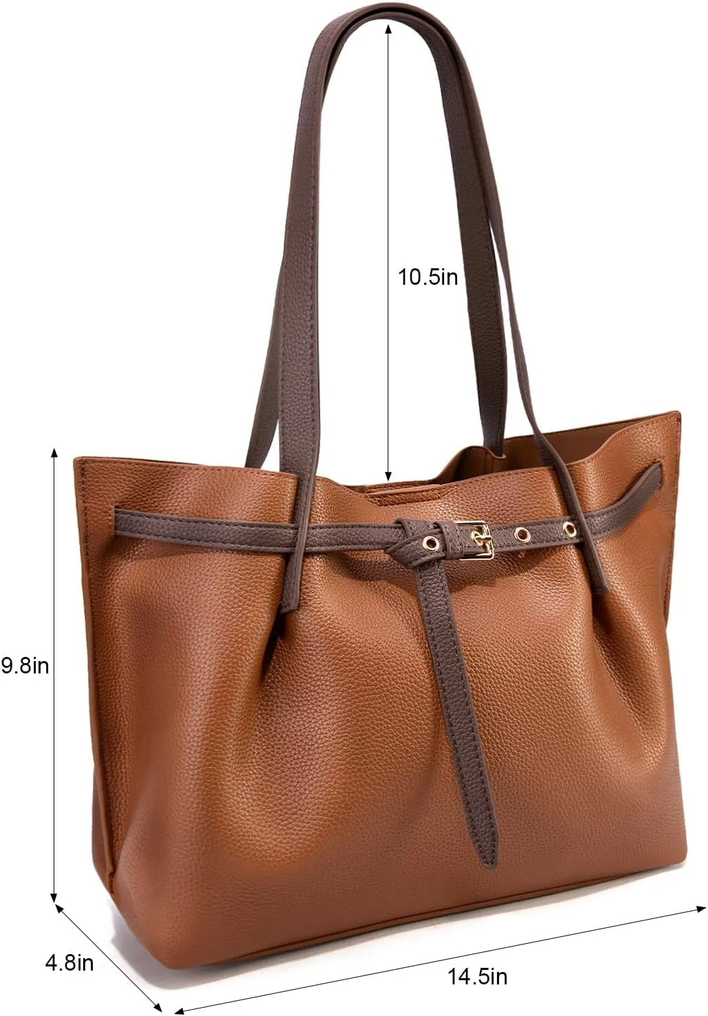 Montana West Tote Bag for Women Designer Purses and Handbags with Belted Detailing