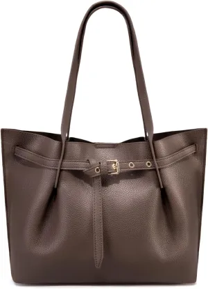 Montana West Tote Bag for Women Designer Purses and Handbags with Belted Detailing