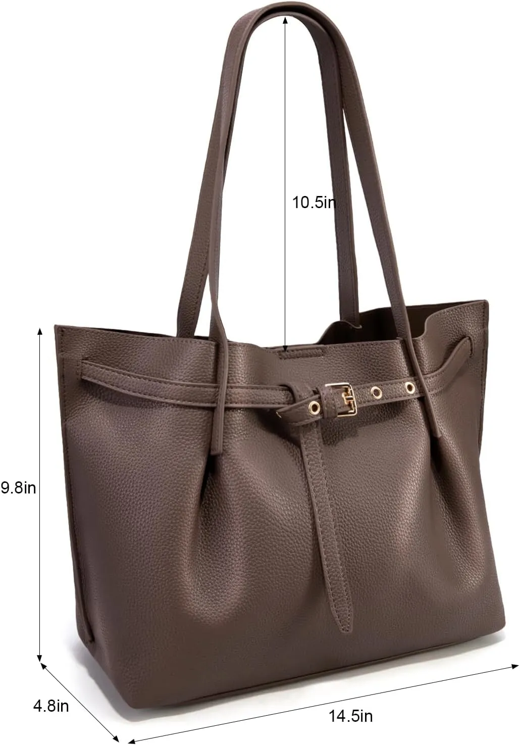 Montana West Tote Bag for Women Designer Purses and Handbags with Belted Detailing
