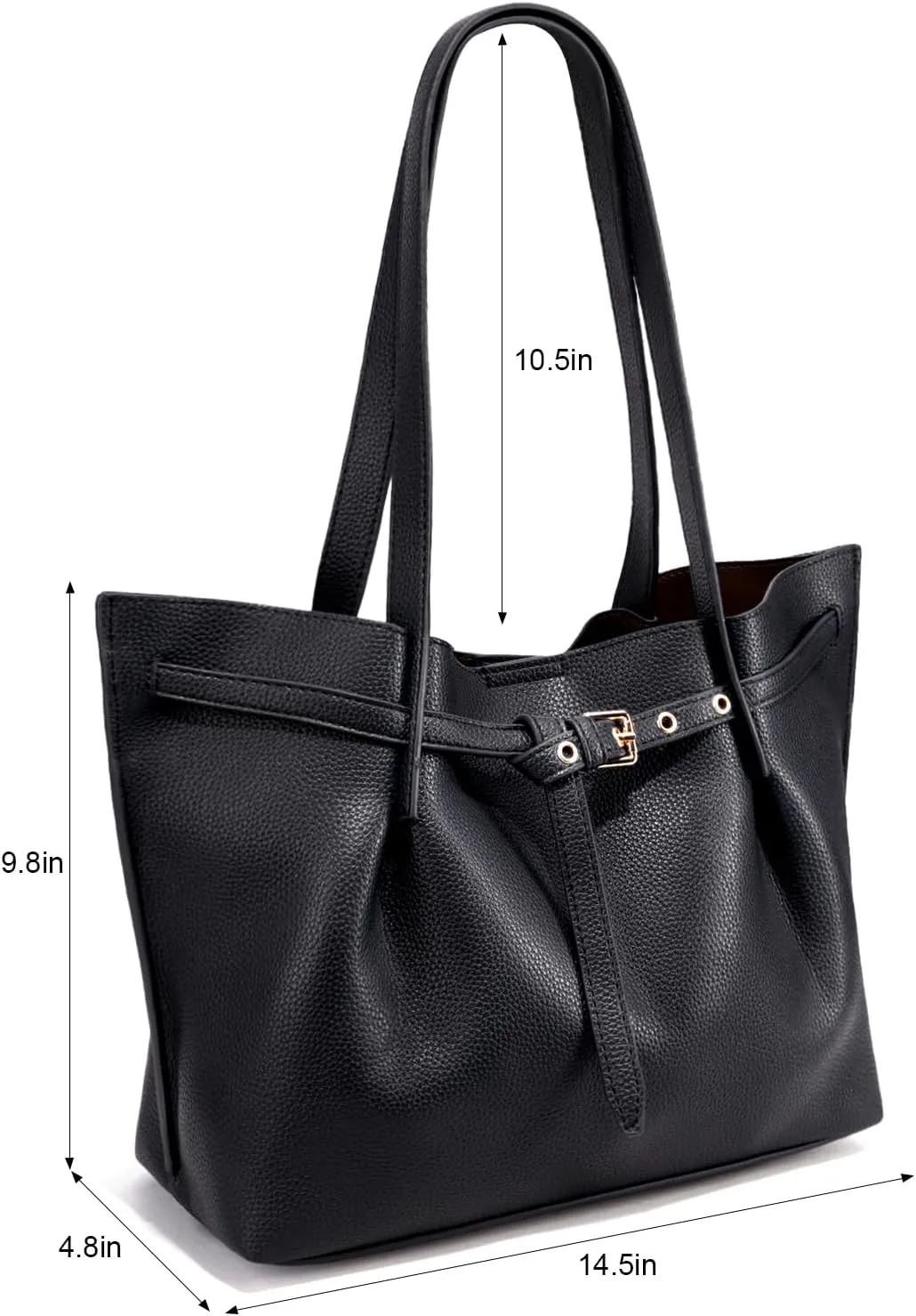 Montana West Tote Bag for Women Designer Purses and Handbags with Belted Detailing
